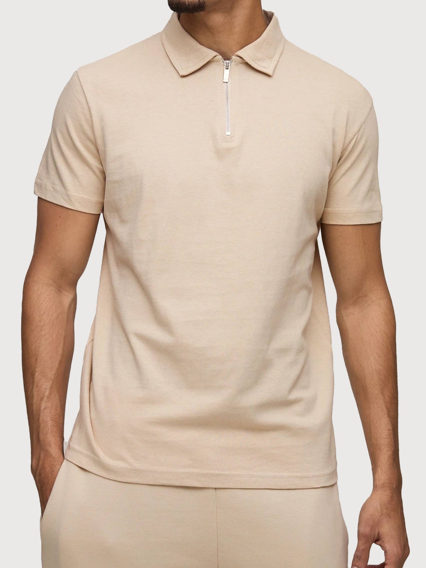 Ivory Zip Polo