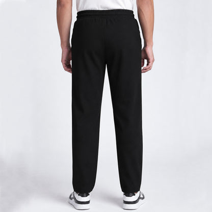 Men's Black Wide Leg Trouser with Front Stitch