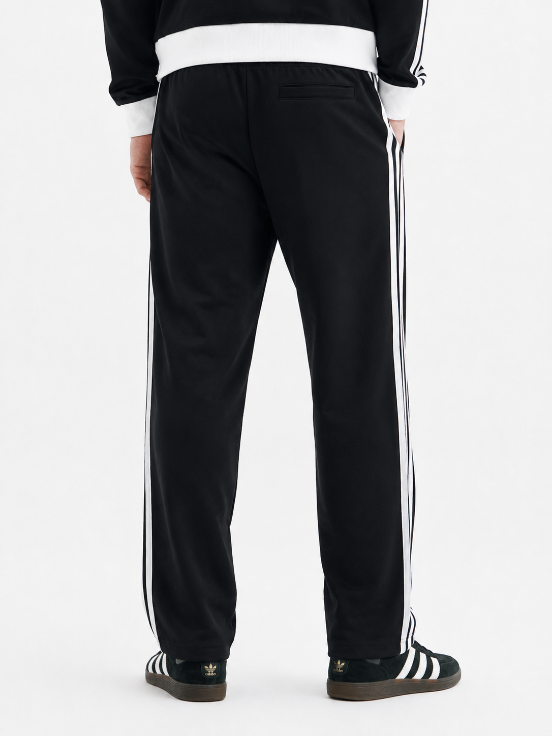 Men's Black 3 Stripe Fleece Trouser