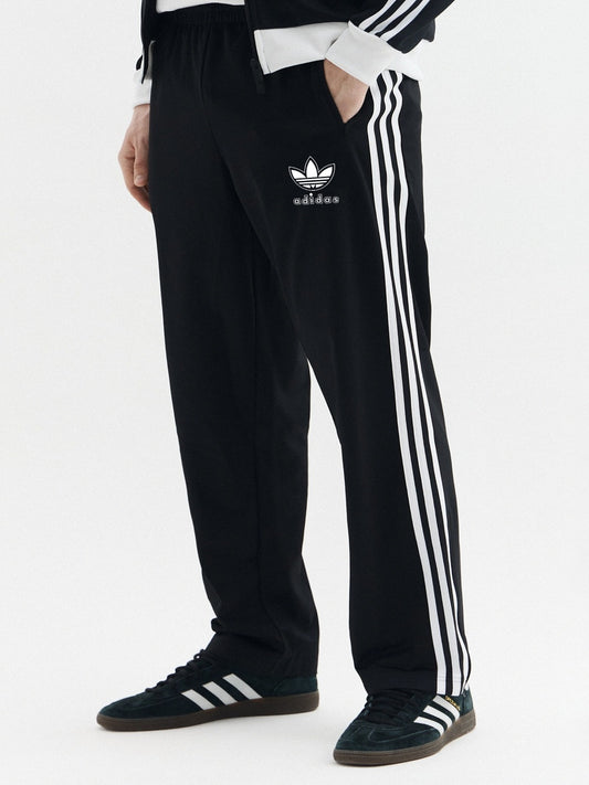 Men's Black 3 Stripe Fleece Trouser