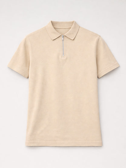 Ivory Zip Polo