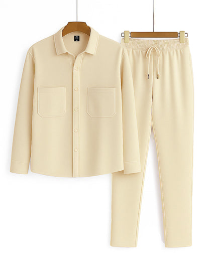 Men's Botton Down Shirt Tracksuit