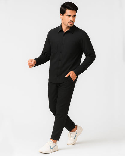 Men's Botton Down Shirt Tracksuit